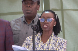 Azimio leader Martha Karua addresses journalists ahead of this weeks planned ' Maandamano' protests