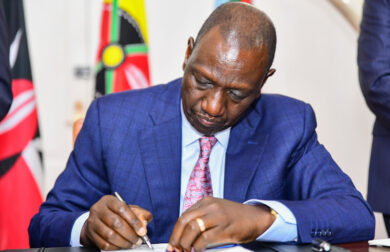 President Ruto approves county allocation revenue and equalisation bills President William Ruto signing the Finance Bill to law at State House, Nairobi on June 26, 2023. PHOTO | COURTESY | PCS
