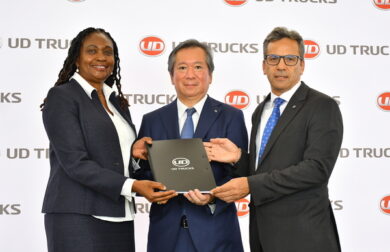 Isuzu East Africa assumes distributorship of UD trucks in Kenya From Left Rita Kavashe, Managing Director - Isuzu East Africa, Mourad Hedna, President, UD Trucks MEENA (Middle East, East and North Africa Region), and Isuzu East Africa’s Chairman Hiroshi Hisatomi after signing UD Trucks Distributorship Rights Agreement.